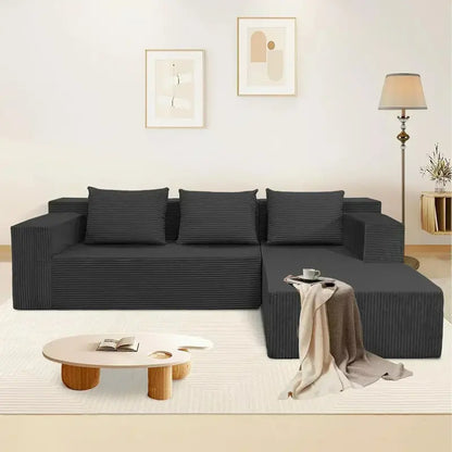 60-Inch Pull-Out Sofa Bed with Memory Foam Mattress, Two Pillows & Futon-Style Guest Bed Design