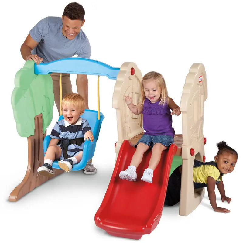 Little Tikes Hide and Seek Climber and Swing  Kids Slide Backyard Play Set