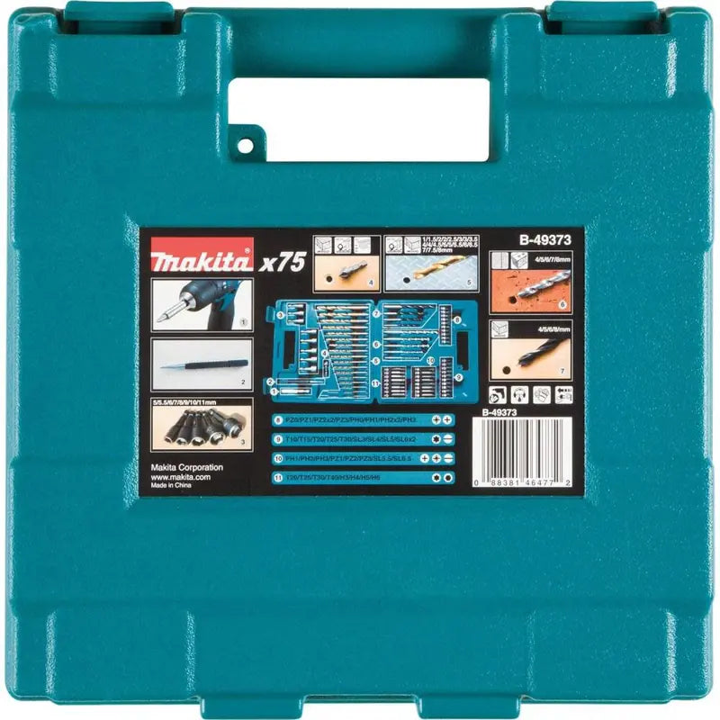 Makita Metric Drill & Screw Bit Set 75pc B-49373 from Makita