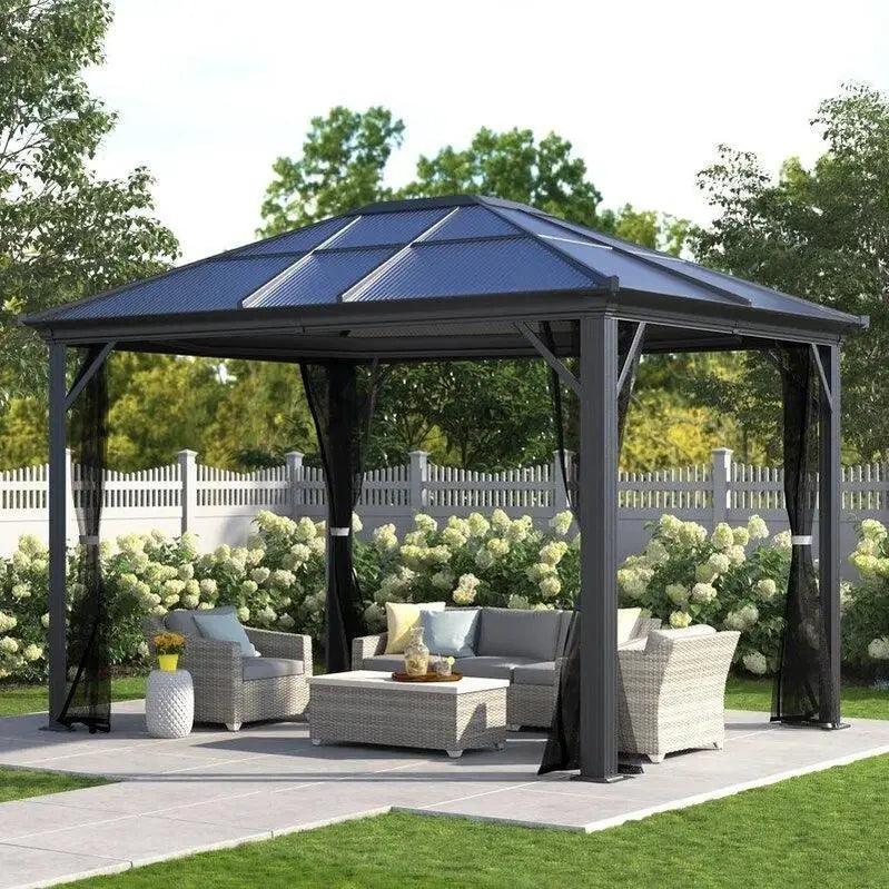 Wilmslow Aluminum Patio Gazebo  Rust-Resistant Outdoor Shade Structure with Easy Assembly