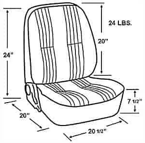 Procar 80-1400-54L LH-Side Low Back Beige/Tan Vinyl Bucket Seat
