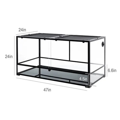 REPTIZOO 120-Gallon Extra-Large Reptile Habitat  Spacious Terrarium Enclosure