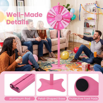 18-Inch or 24-Inch Adjustable Prize Wheel Kit with Chalkboard Marker, Eraser, and Spare Pointer