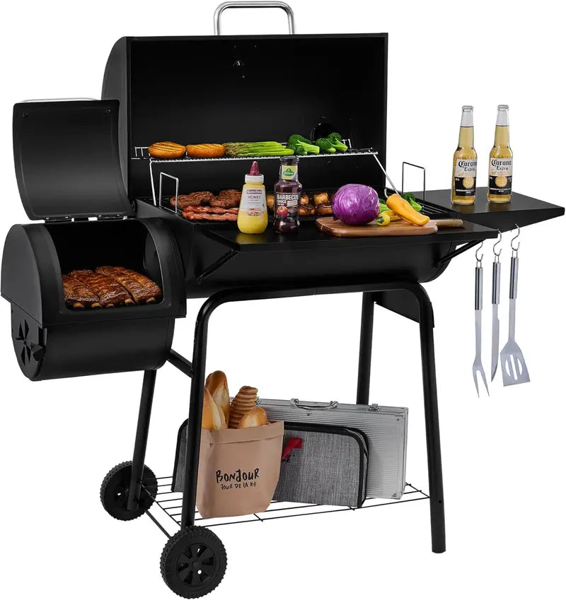 Royal Gourmet CC1830S Offset Smoker & Charcoal Grill Combo — 823 sq in Cooking Area