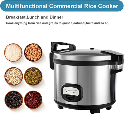 60-Cup Commercial Rice Cooker & Warmer  High-Capacity Automatic Cook-and-Hold Unit for Restaurants & Catering