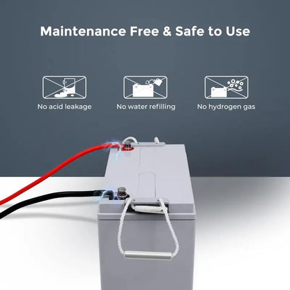 12V 100Ah AGM Deep Cycle Battery — Low Self-Discharge, High Surge Current, Maintenance-Free Power Source