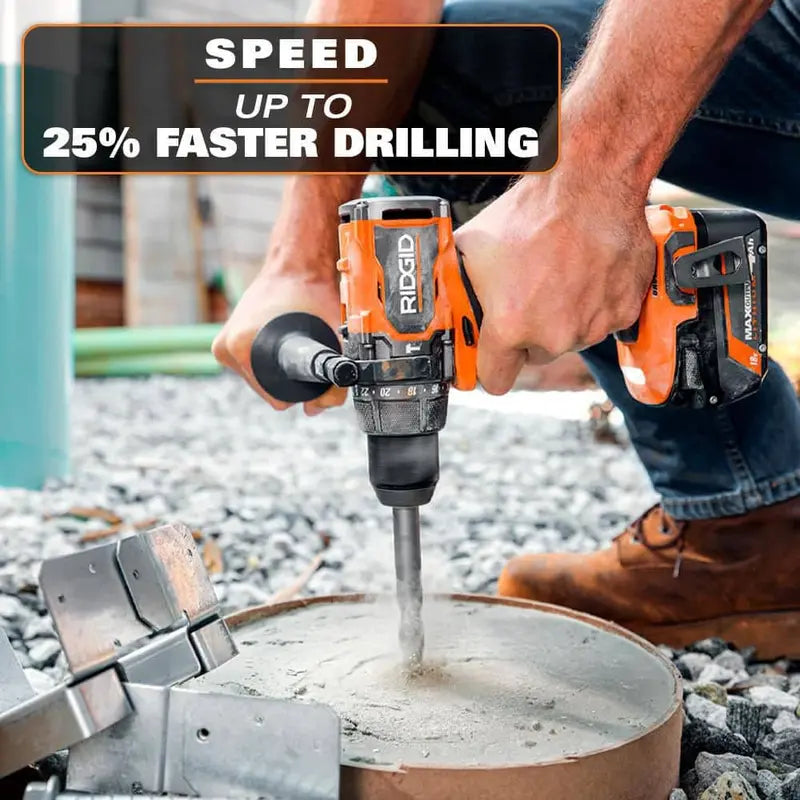 RIDGID 18V Brushless Cordless 1/2 in. High Torque Hammer Drill/Driver (Tool Only) R861152B