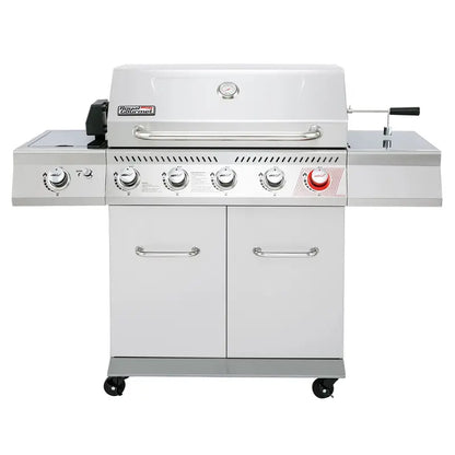 Royal Gourmet GA5404S 5-Burner Stainless Steel Gas Grill  64,000 BTU, Rotisserie, Sear & Side Burners, Cabinet Style