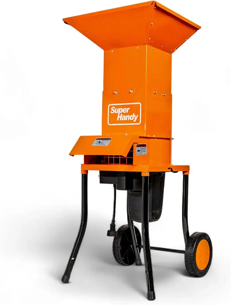 SuperHandy 15-Amp Electric Leaf Shredder  Steel Build, 11″ Blades, 0.5″ Feed Capacity