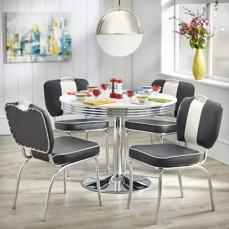 Retro-Inspired 5-Piece Dining Set  Simple Living Raleigh Collection