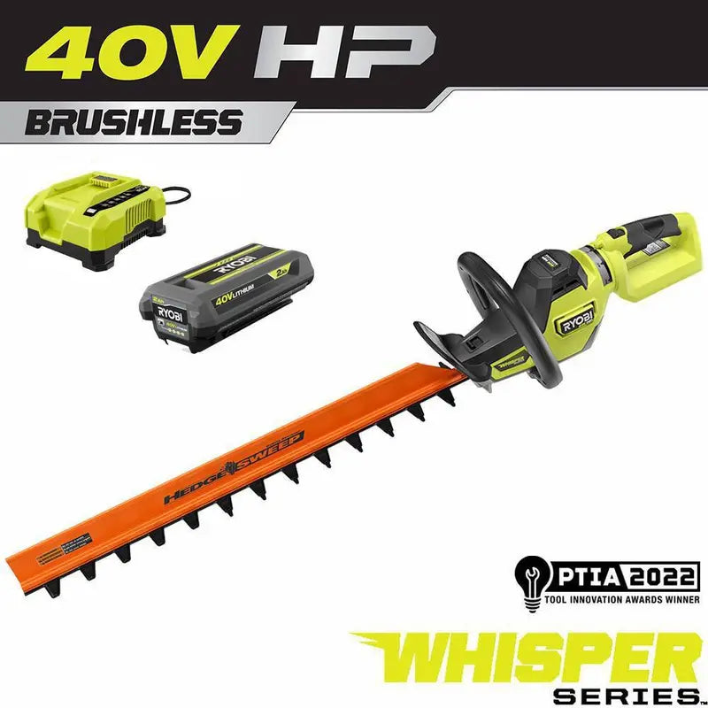 26 in. Cordless HP Brushless Hedge Trimmer 40V 2.0 Ah Battery & Charger