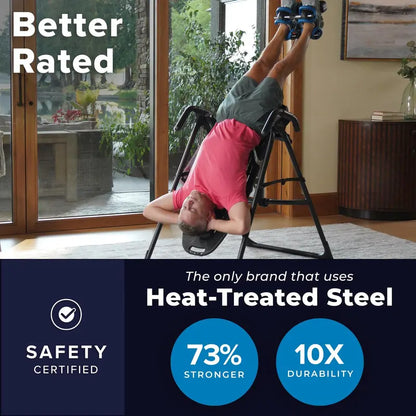 Teeter EP-560 Inversion Table with Heat & Vibration Cushion, 300 lb Capacity, FDA Registered for Back Pain Relief