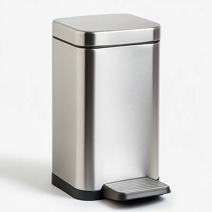 Hikmfg 10-Liter Slim Step-Operated Waste Bin  Space-Efficient Design