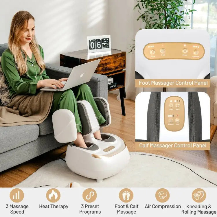 Advanced Shiatsu Foot and Calf Massager with Heating Function