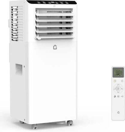 8,000 BTU Portable Air Conditioner: 3-in-1 Cooling, Dehumidifying & Fan Modes, 24H Timer & Easy-Install Kit for Rooms up to 350 Sq. Ft.