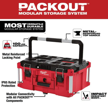 Milwaukee PACKOUT 22 in. Large Portable Tool Box Fits Modular Storage System 48-22-8425