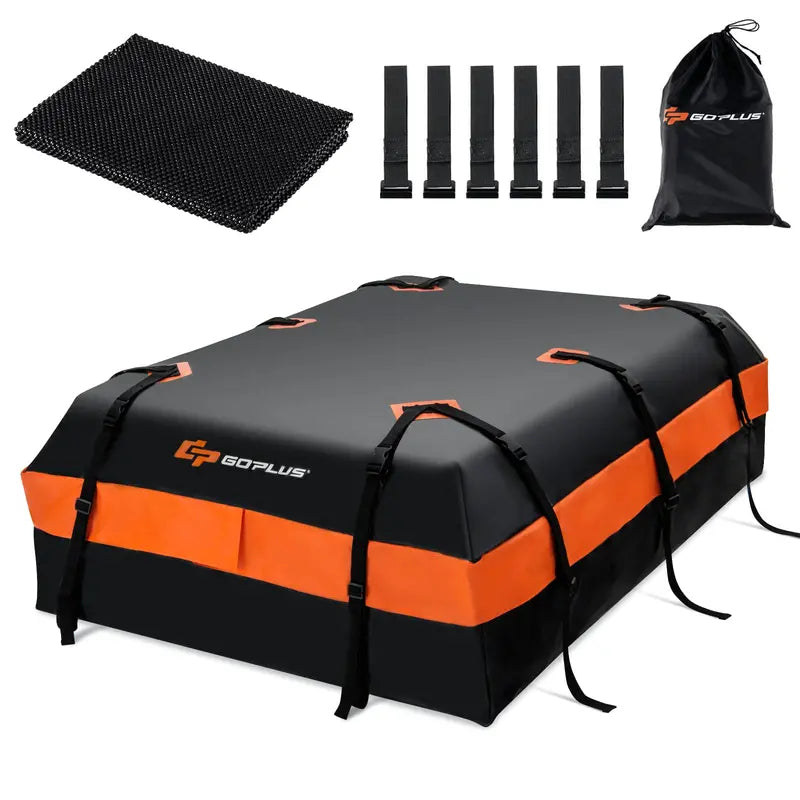 21-Cubic-Foot Rooftop Cargo Carrier Bag  Fully Waterproof Soft Roof Bag for All Vehicles
