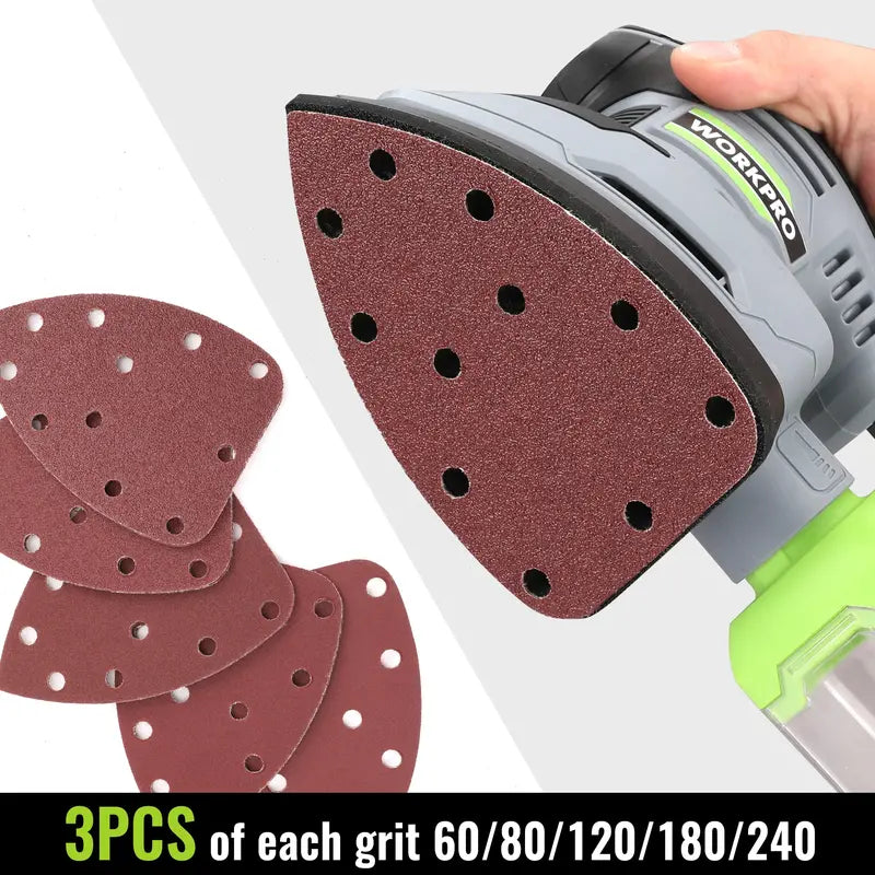 WORKPRO 1.6-Amp Compact Detail Sander  13,000 OPM with Integrated Dust Collection