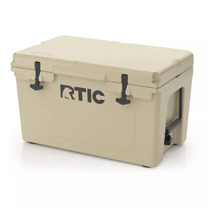RTIC Outdoors 45qt Hard Cooler, Impact-Resistant Tan, 3″ Foam Insulation, Portable Rope Handles