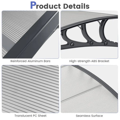 Weather-Resistant Door and Window Awning  UV, Rain, and Snow Protection for Residential Use