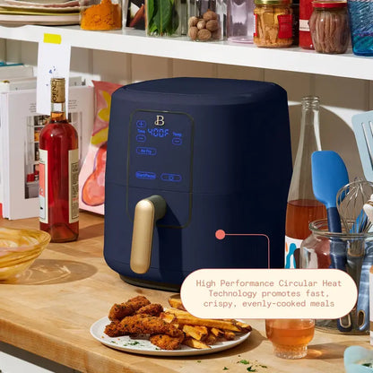 Drew Barrymore Starry Night Air Fryer  6-Quart TurboCrisp Model with Touchscreen Controls & Blue Accents