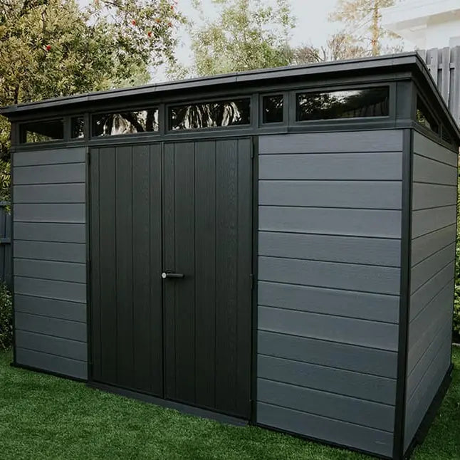Keter Cortina 11 ft. x 7 ft. Weather-Resistant Resin Storage Shed