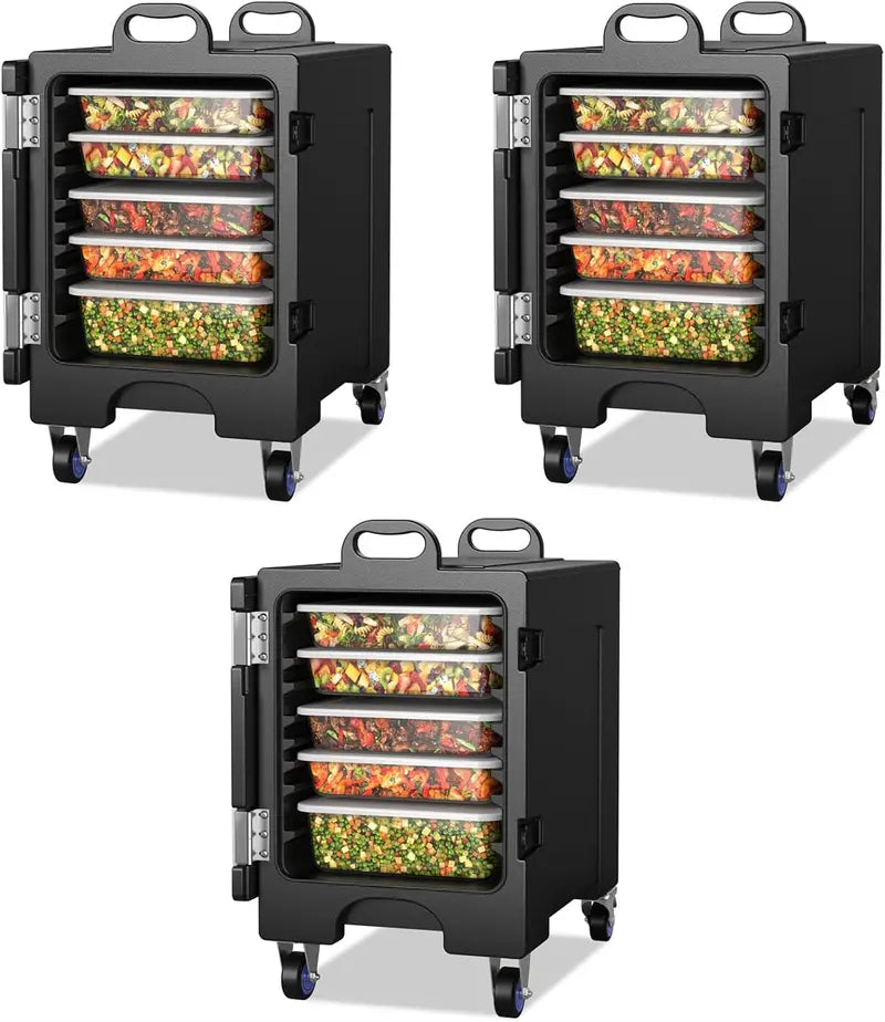 Heavy-Duty Insulated Food Pan Carrier  Holds Five Full-Size Gastronorm Pans, Thermal Retention Design