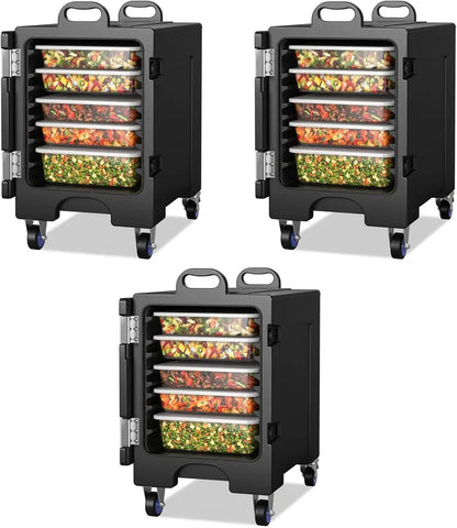 Heavy-Duty Insulated Food Pan Carrier  Holds Five Full-Size Gastronorm Pans, Thermal Retention Design