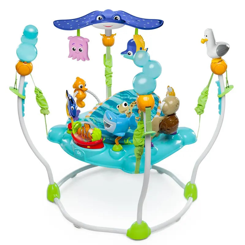 Bright Starts Disney Baby Finding Nemo Unisex Jumper, 360° Seat, 13 Activities, Adjustable Positions