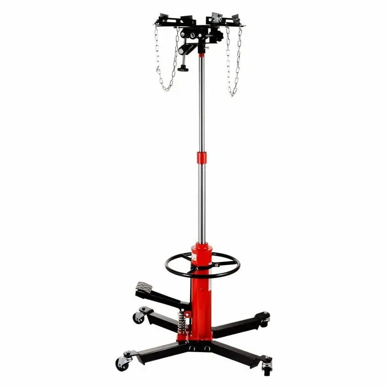 Heavy-Duty Hydraulic Transmission Jack  1660-Lb Capacity, 360° Rotating Base for Auto Repair