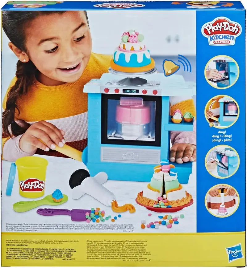 Hasbro Play-Doh Kitchen Creations Rising Cake Oven Playset  Preschool Kitchen Toy for Kids Aged 3+