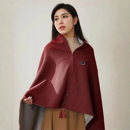Wearable Heated Shawl  USB-Powered Warm Wrap for Comfort & Mobility