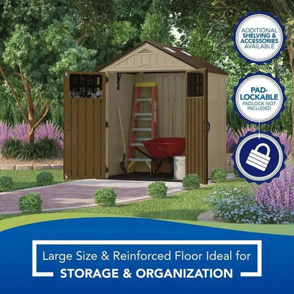 Resin Storage Shed  6¡¯3¡å W ¡Á 5¡¯6¡å D Weather-Resistant Design