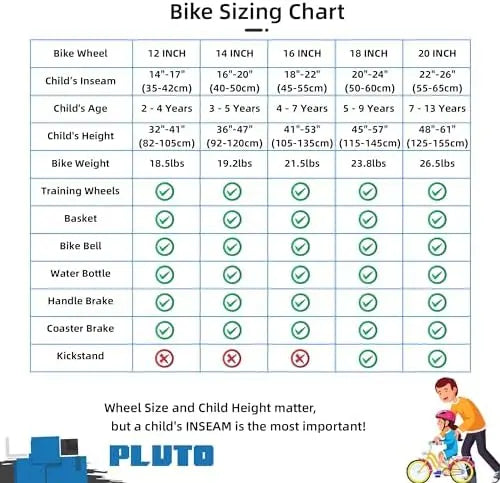 JOYSTAR Kids’ Bicycles 12-20 Inch with Light-Up Training Wheels  Ages 3-12, Multiple Colors