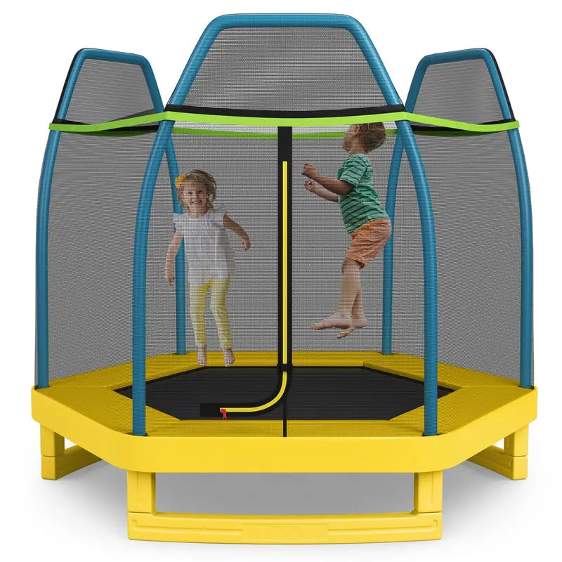 7-Foot ASTM-Certified Trampoline for Indoor & Outdoor Play
