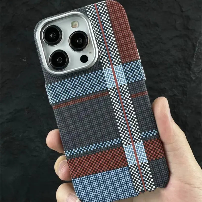 MagSafe-Compatible iPhone Case with Alloy Mount Bracket & 3D Texture Relief