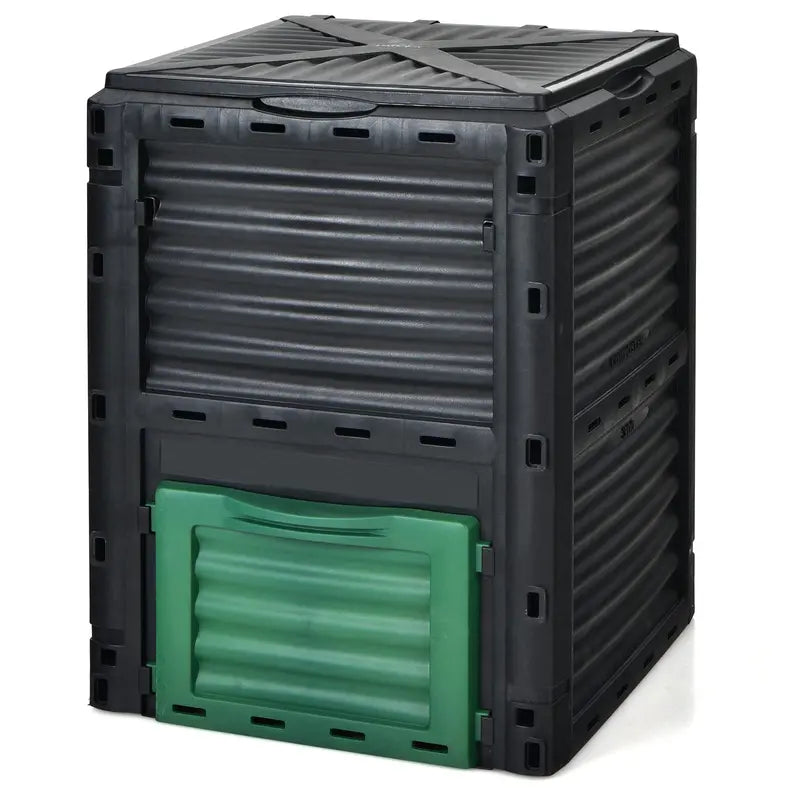 Large 80-Gallon Outdoor Compost Bin  300L Aeration-Friendly Design
