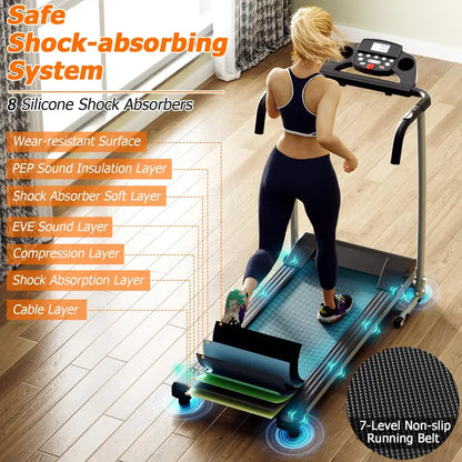 Compact Foldable Treadmill for Small-Space Home Workouts