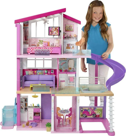 Barbie DreamHouse Dollhouse: 3-Story Playset with Elevator, Pool, Lights & 70+ Accessories