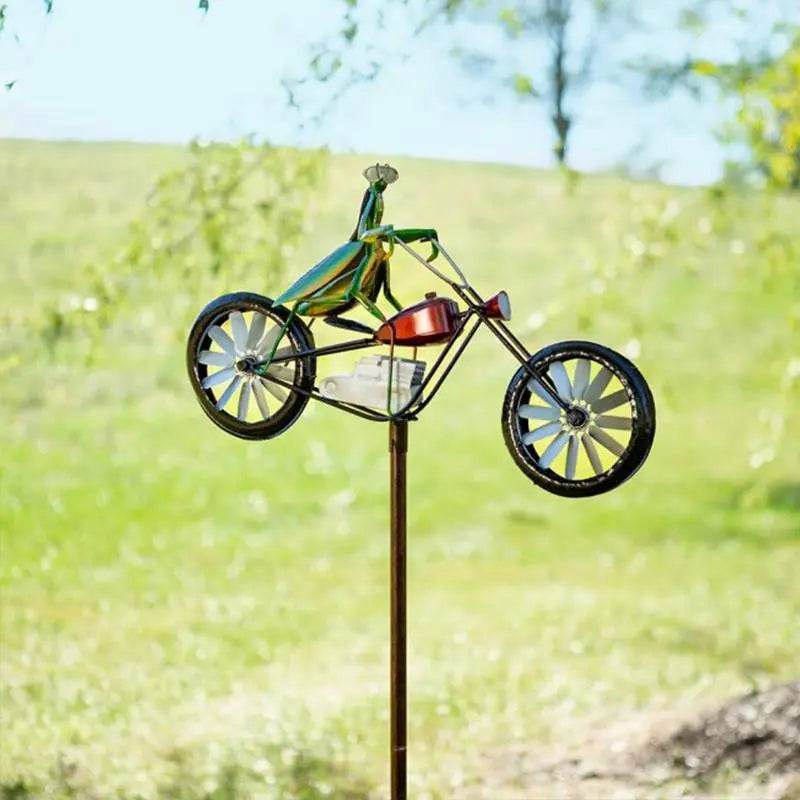 Whimsical Animal-Themed Bicycle Windmill Garden Spinner