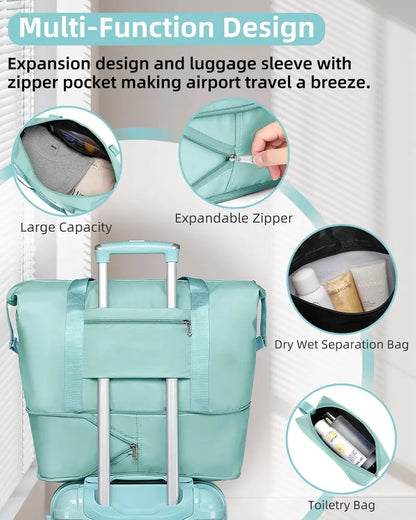 6-Piece Expandable Rolling Luggage Set  Lightweight Hardshell Suitcases with Smooth-Spinning Wheels & Modular Packing Options