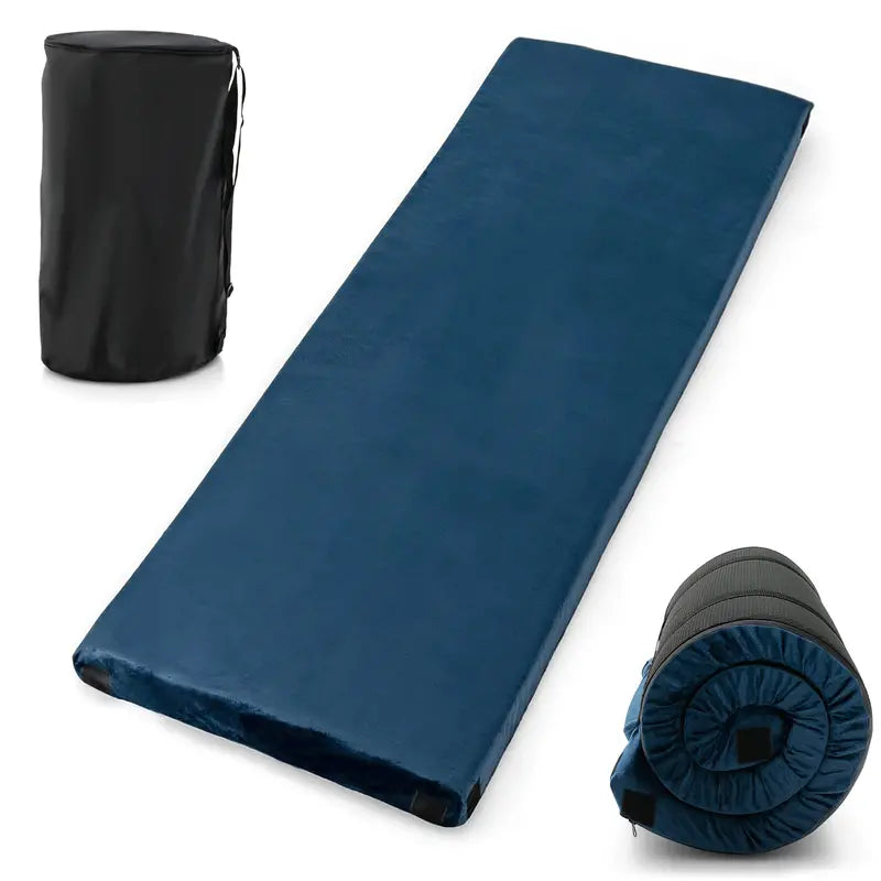 Waterproof Memory Foam Camping Mat  Roll-Up Floor Mattress with Carry Bag for Travel or Outdoors