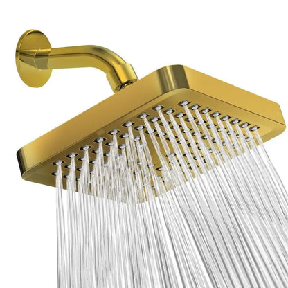 Adjustable High-Pressure Rainfall Showerhead  Swivel Mount, Full-Coverage Spray Pattern