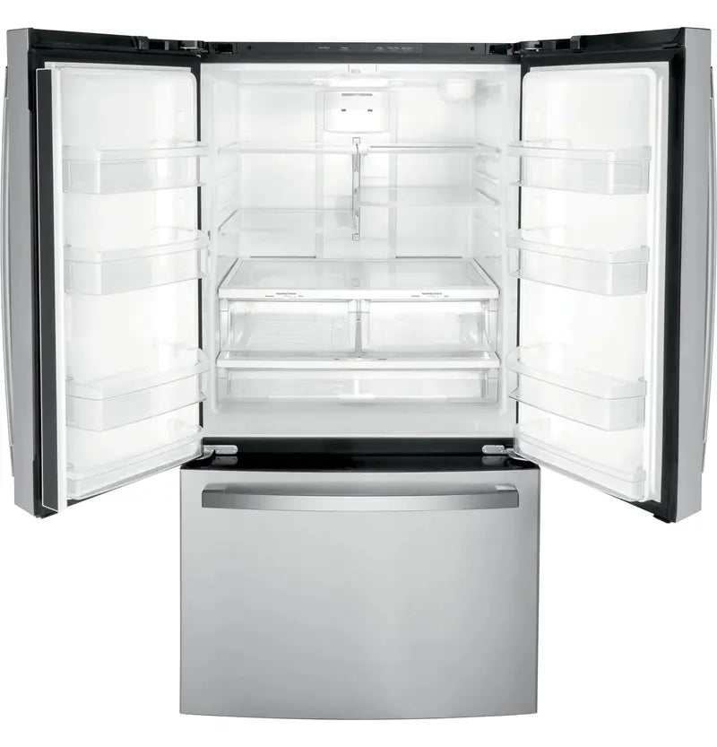 27-Cubic-Foot Stainless Steel French Door Refrigerator with Fingerprint-Resistant Finish