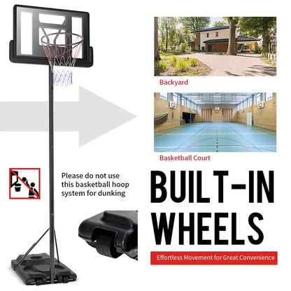 Lightweight Outdoor Basketball Hoop  Easy-Setup Portable Goal for Driveways and Backyards