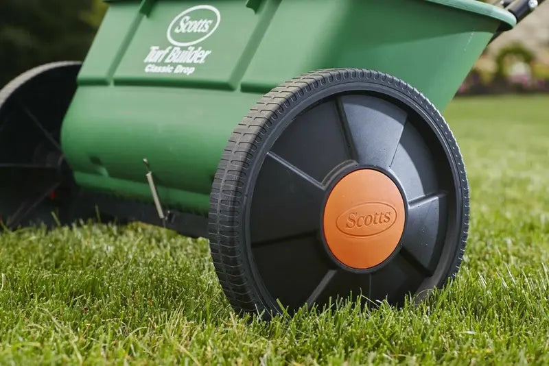 Scotts Turf Builder Drop Spreader  Precision Broadcast Tool for Lawns & Gardens