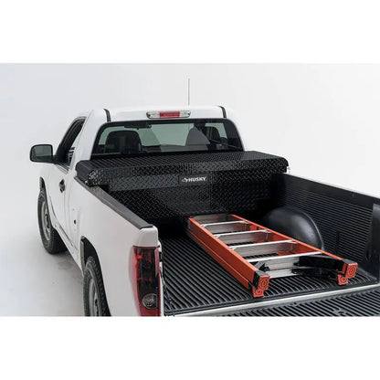 Low-Profile Matte Black Aluminum Truck Toolbox  61.86 in. for Mid-Size Trucks