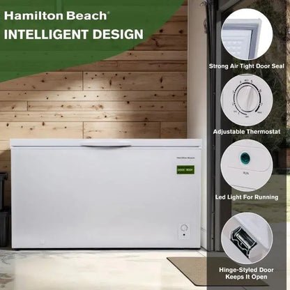 Hamilton Beach HZ7941-3BCOM 14-Cubic-Foot Chest Freezer  Energy-Efficient White Upright Freezer