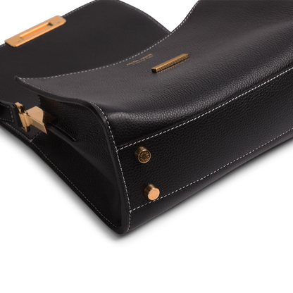 Mini Amelot  - Cuir Grainé Noir