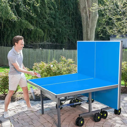 JOOLA Nova Pro Plus Weatherproof Outdoor Table Tennis Table  9 ft × 5 ft, Aluminum Surface, Foldable
